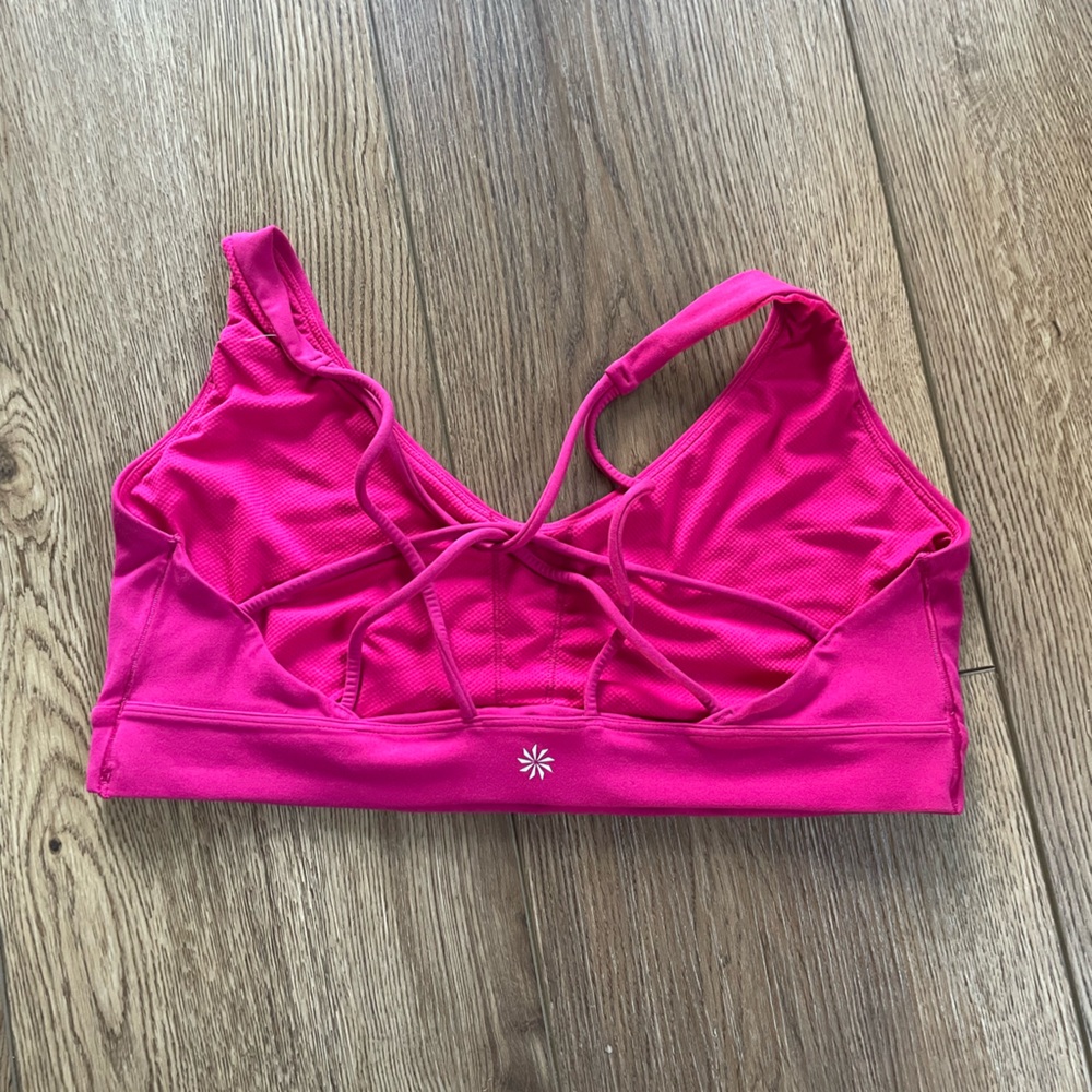 Women's Hot Pink Strappy Bralette - Seamless Comfort - Picture 2 of 2